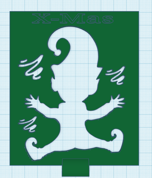 Christmas elves window picture template